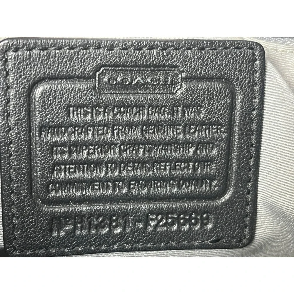 Coach Peyton Tote Black Saffiano Leather Shoulder Bag F25668 Silver Hardware
